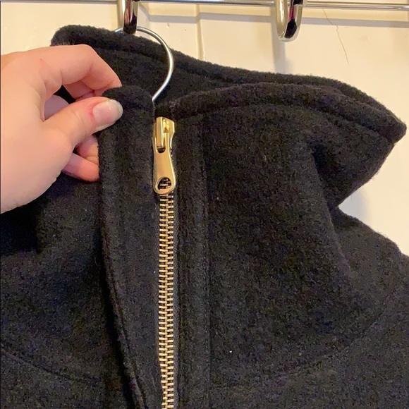 Club Monaco Wayland Coat with leather sleeves - Picture 5 of 7